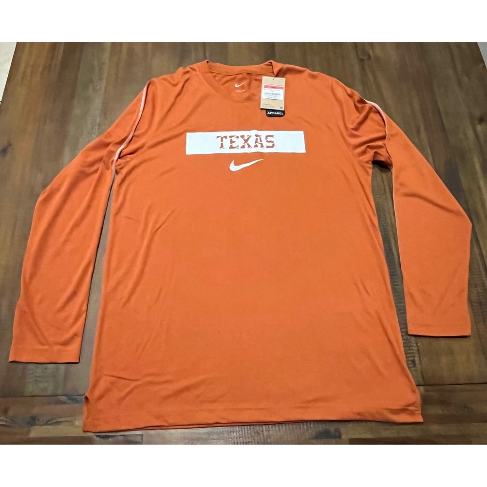 Nike Dri-FIT Texas Longhorns Orange Long Sleeve T-Shirt‎ Men's Athletic